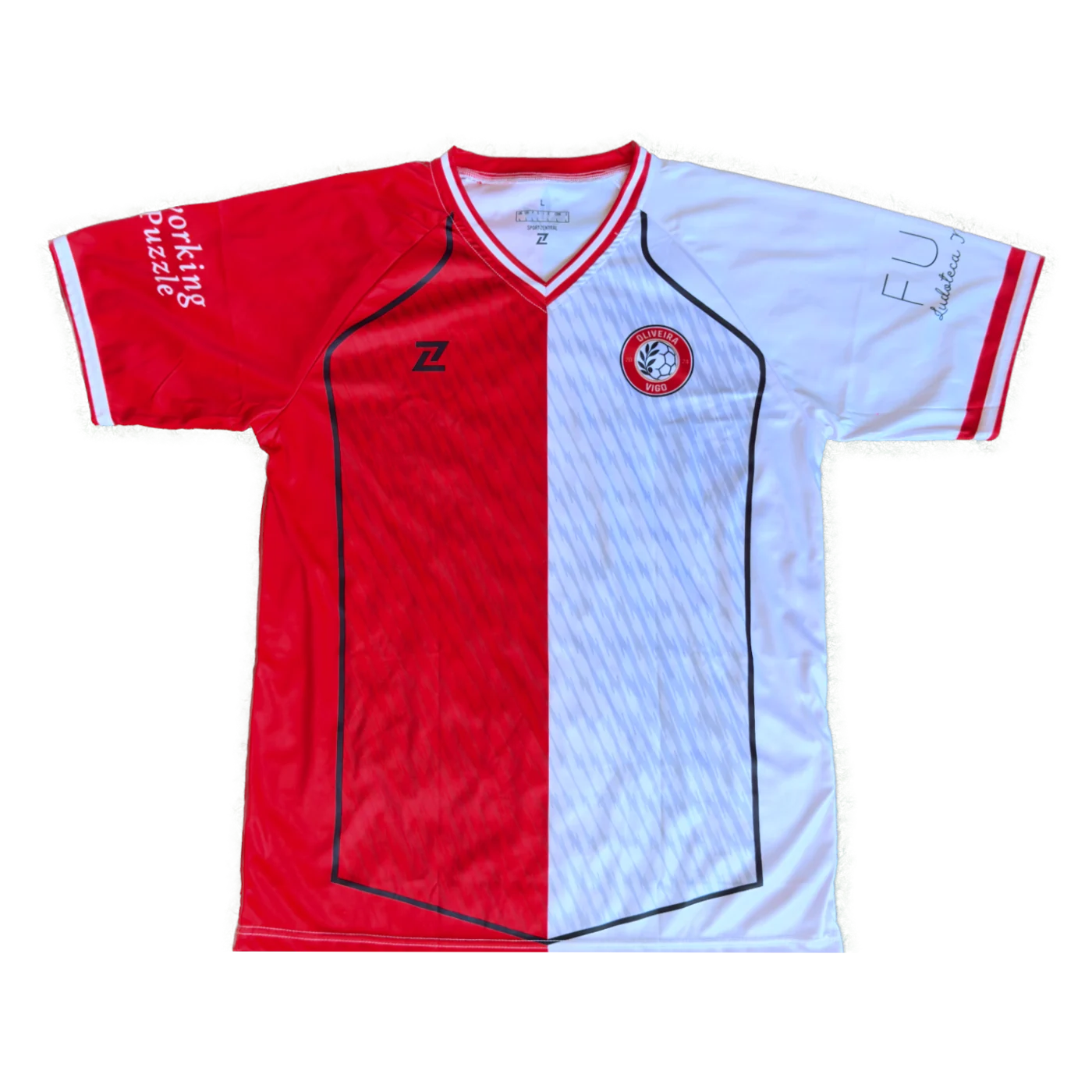 Vista frontal de la equipación oficial Oliveira Vigo FC